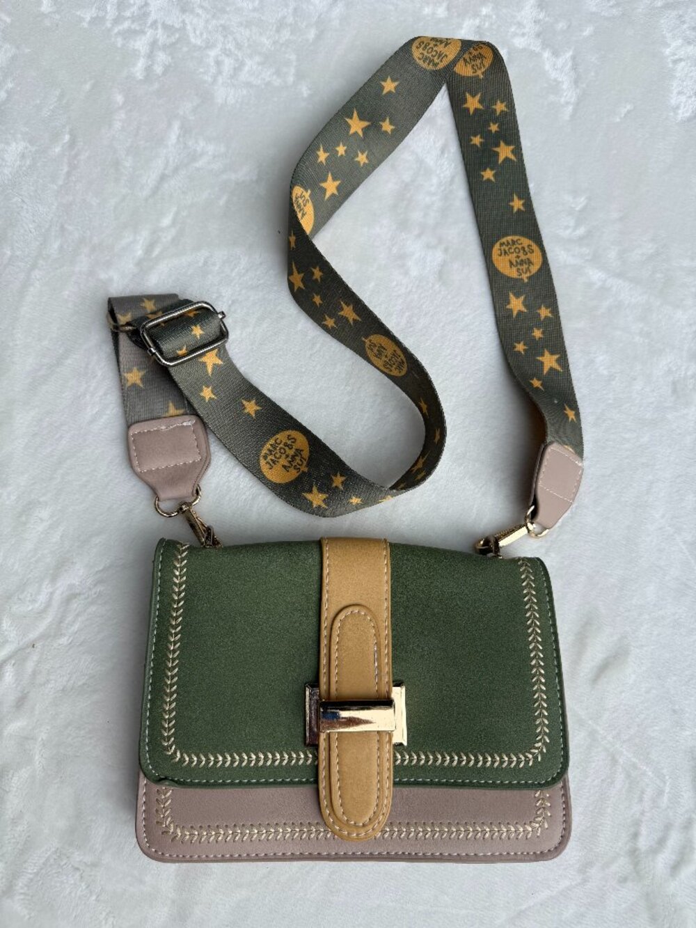 Marc Jacobs x Anna Sui Leather Colorblock Crossbody Bag